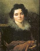 Kiprensky, Orest Portrait of Darya Khvostova oil